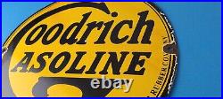 Vintage Goodrich Gasoline Porcelain Sign Tires Auto Car Mechanic Gas Pump Sign