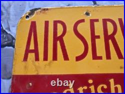 Vintage Goodrich Tires Air Service Porcelain Sign Car Gas Truck Motorcycle 10×8