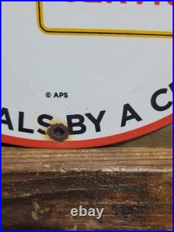 Vintage Goodyear Porcelain Sign Las Vegas Reno Gas Car Georgy Girl Tire Battery
