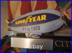 Vintage Goodyear Porcelain Sign Old Automobile Parts Dealership Sales Service
