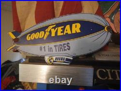 Vintage Goodyear Porcelain Sign Old Automobile Parts Dealership Sales Service