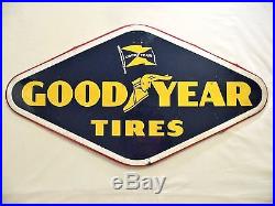 Vintage Goodyear Tire Sign Old Gas Station Garage car truck Tires 1958 Original