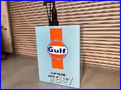 Vintage Gulf Oil Pump, Man Cave, Games Room, oil can