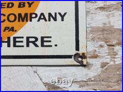 Vintage Gulf Porcelain Sign Supreme Auto Oil Gas Pump Plate For Sale Here Penna