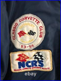 Vintage HALL OF FAME CORVETTE CLUB Canton Oh Swingster Jacket PATCHES Myers 1975