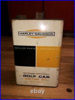 Vintage HARLEY DAVIDSON Golf Car 1 Gallon Motor Oil Can