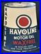 Vintage-HAVOLINE-MOTOR-OIL-Painted-Metal-Sign-Can-Rare-Original-Auto-1937-Wow-01-ub