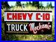 Vintage-Hand-Painted-CHEVY-C-10-Truck-Car-Gas-Sign-GMC-Chevrolet-Mechanic-Shop-01-ptnz