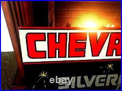 Vintage Hand Painted CHEVY SILVERADO 10 Truck Car Gas Sign GMC Chevrolet Shop
