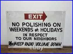 Vintage Hand Painted Car Wash Sign