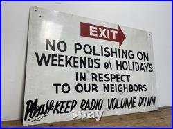 Vintage Hand Painted Car Wash Sign