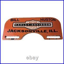 Vintage Harley Davidson Sign Topper Gas Auto Porcelain License Plate Topper