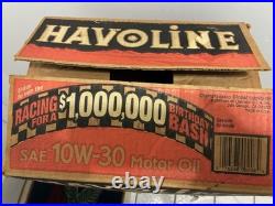 Vintage Havoline Oil Anniversary Quart Case With 1904 Race Car Graphics (Box Only)