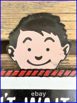 Vintage Hearse Boy Sign Motor Oil Service Church Gasoline Porcelain Gas Sign