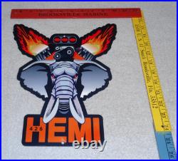 Vintage Hemi 426 Chrysler Dodge Elephant Engine 12 Metal Car Gasoline Oil Sign