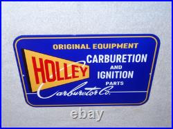 Vintage Holley Carburetor Car & Truck Ignition Parts 12 Metal Gasoline Oil Sign Vintage Holley Carburetor Car & Truck Ignition Parts 12 Metal Gasoline Oil Sign