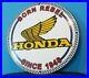 Vintage-Honda-Automobiles-Dealer-Porcelain-Gas-Motorcycles-Service-Sales-Sign-01-twu