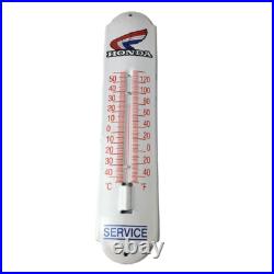 Vintage Honda Automobiles Sign Service Gas Pump Sign on Porcelain Thermometer