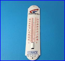 Vintage Honda Automobiles Sign Service Gas Pump Sign on Porcelain Thermometer