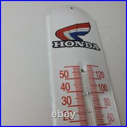 Vintage Honda Automobiles Sign Service Gas Pump Sign on Porcelain Thermometer