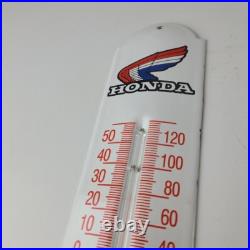 Vintage Honda Automobiles Sign Service Gas Pump Sign on Porcelain Thermometer