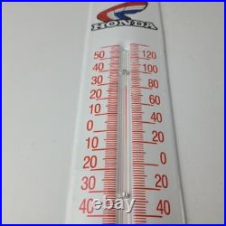 Vintage Honda Automobiles Sign Service Gas Pump Sign on Porcelain Thermometer