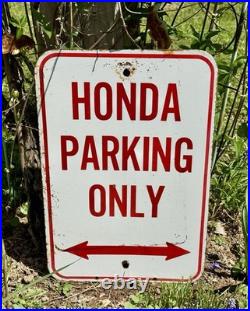 Vintage Honda Porcelain Sign Gas Oil Garage Repair Motorcycle Auto Lawn Plane