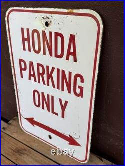 Vintage Honda Porcelain Sign Gas Oil Garage Repair Motorcycle Auto Lawn Plane