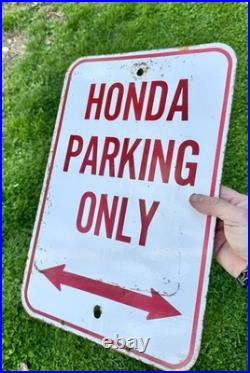 Vintage Honda Porcelain Sign Gas Oil Garage Repair Motorcycle Auto Lawn Plane