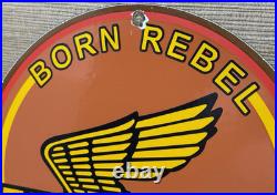 Vintage Honda Porcelain Sign Gas Oil Garage Repair Motorcycle Auto Lawn Plane