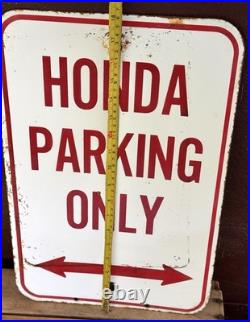 Vintage Honda Porcelain Sign Gas Oil Garage Repair Motorcycle Auto Lawn Plane