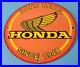 Vintage-Honda-Sign-Motorcycle-Biker-Automobile-Gas-Pump-Service-Porcelain-Sign-01-wep