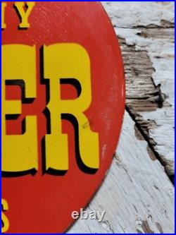 Vintage Hooker Headers Porcelain Sign Old Automotive Engine Exhaust Muscle Car