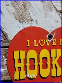 Vintage Hooker Headers Porcelain Sign Old Automotive Engine Exhaust Muscle Car