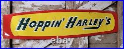 Vintage Hoppin Harley Sign Old Gas Station Louisiana Car Truck Service Shop 41