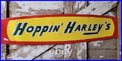 Vintage Hoppin Harley Sign Old Gas Station Louisiana Car Truck Service Shop 41