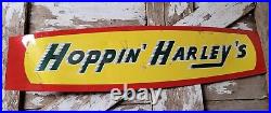 Vintage Hoppin Harley Sign Old Gas Station Louisiana Car Truck Service Shop 41