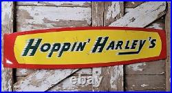 Vintage Hoppin Harley Sign Old Gas Station Louisiana Car Truck Service Shop 41