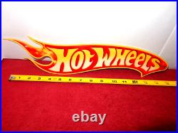 Vintage Hot Wheels Die-cut Race Car 16 Metal Cars, Gasoline Oil Matchbox Sign