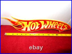 Vintage Hot Wheels Die-cut Race Car 16 Metal Cars, Gasoline Oil Matchbox Sign