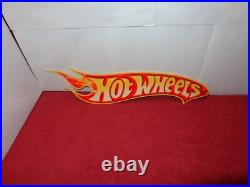 Vintage Hot Wheels Die-cut Race Car 16 Metal Cars, Gasoline Oil Matchbox Sign