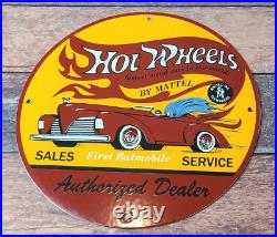 Vintage Hot Wheels Porcelain Auto Batman Service Batmobile Gas Pump Plate Sign