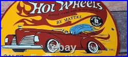 Vintage Hot Wheels Porcelain Auto Batman Service Batmobile Gas Pump Plate Sign