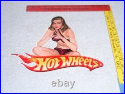 Vintage Hot Wheels Woman? 12 Metal? Race Car Gasoline Oil Advertising Sign