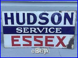 Vintage Hudson-Essex Service Double Sided Porcelain Auto/Car Dealership Sign