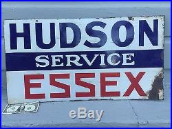 Vintage Hudson-Essex Service Double Sided Porcelain Auto/Car Dealership Sign
