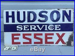 Vintage Hudson-Essex Service Double Sided Porcelain Auto/Car Dealership Sign