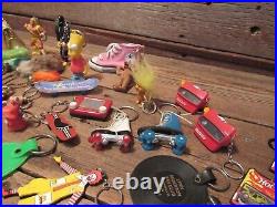 Vintage Huge Lot Vintage Keychains GI Joe Farmer Automobile Advertising Key Ring