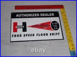 Vintage Hurst Competition Plus 4 5 Speed Shifter 12 Metal Car Gasoline Oil Sign