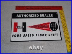 Vintage Hurst Competition Plus 4 5 Speed Shifter 12 Metal Car Gasoline Oil Sign
